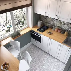 Apartment renovation photo of the kitchen of a small Khrushchev