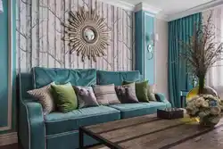 Комбинатсияи ранг дар дохили хоб ранги turquoise