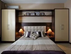 Bedroom 9 sq m design with wardrobe
