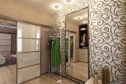 Dressing room design in the living room