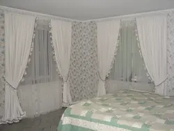 Yataq otağı fotoşəkili üçün hər növ pərdələr