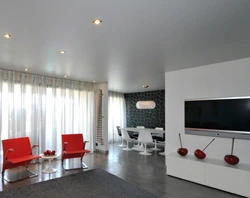 Photo of suspended ceilings in a studio apartment