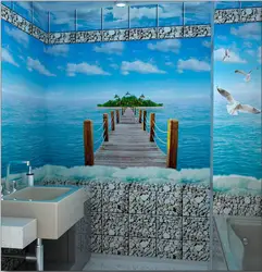 Bathroom Panels With A 3D Photo Pattern