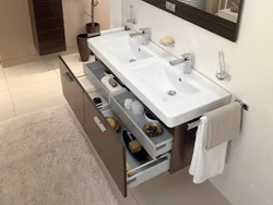 Photo of a bathroom with 2 sinks