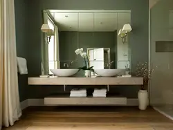 2 lavabo ilə vanna otağının fotoşəkili