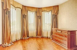 Шторы В Эркере Фото В Шторы Для Гостиной