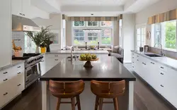 Kitchen interior with window for home