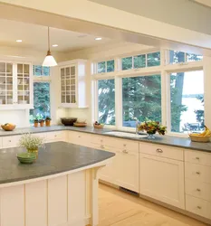 Kitchen interior with window for home