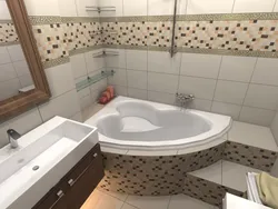Дызайн ваннага пакоя з кутняй ваннай