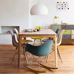 Modern chairs in the kitchen interior photo