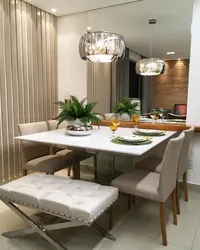 Decoration of the wall near the table in the kitchen photo