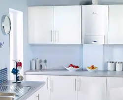 Small kitchens with a gas boiler on the wall photo