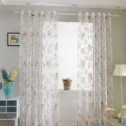 Tulle on bedroom windows photo