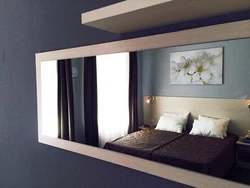 Mirrored bedroom in the interior photo