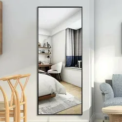 Mirrored bedroom in the interior photo