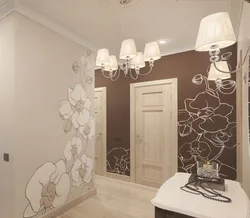 How to wallpaper a hallway in two colors photo