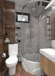 Design Of A Bath With Shower And Toilet In Khrushchev