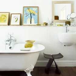 Paintings in the bathroom in the interior