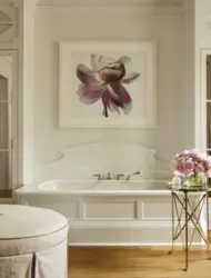 Paintings in the bathroom in the interior