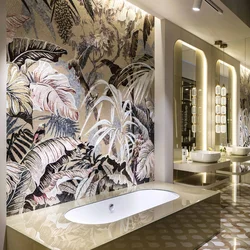 Paintings in the bathroom in the interior