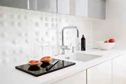 Ağ mətbəx üçün mətbəx backsplash plitələr fotoşəkili