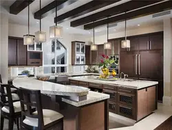 Large kitchen in modern style design photo