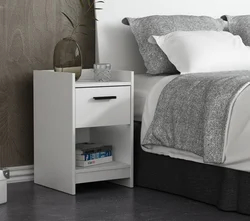 Photo of bedroom bedside tables made of wood