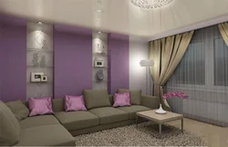 Lilac Fon Rasmi Yashash Xonasi Fotosurati
