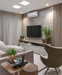 Modern interior design and decoration of the living room photo