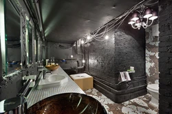 Loft uslubidagi kichik hammom dizayni