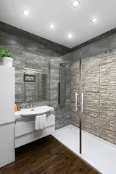 Stone look tiles in bathroom design