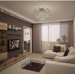 Qonaq Otağının Interyeri 24 Kv M Mənzildə