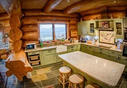 Дизайн Кухни Дома Из Бревна