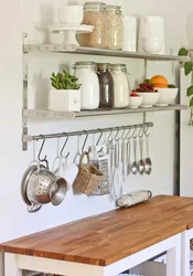 Railing in the kitchen in the interior
