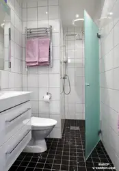 Design project of a bathroom with shower and bathtub and toilet