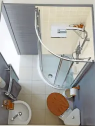 Design project of a bathroom with shower and bathtub and toilet