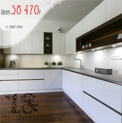 Kitchen design with white appliances