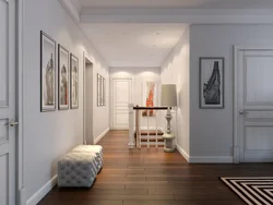 Wallpaper for white doors in the hallway photo