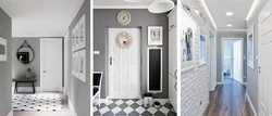 Wallpaper for white doors in the hallway photo