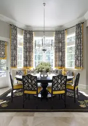 Curtains kitchen bay window design photo