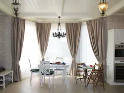 Curtains Kitchen Bay Window Design Photo