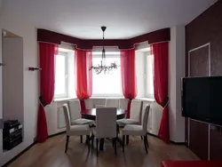 Curtains kitchen bay window design photo