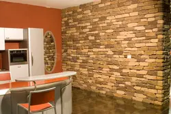 Kitchen design made of decorative stone