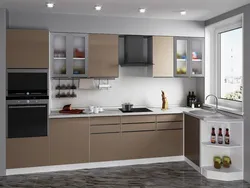Photo of corner kitchen units for a medium kitchen