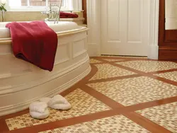 Tiles for bathroom floor in apartment photo
