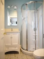Bathroom with shower made of tiles design white
