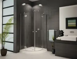 Bathroom with shower made of tiles design white