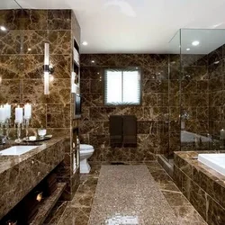 Photo of a bathroom modern design in marble