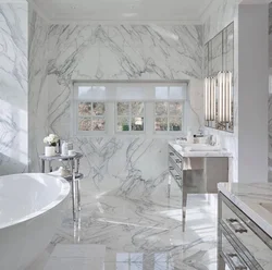 Photo of a bathroom modern design in marble