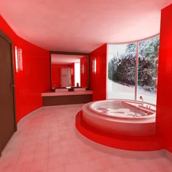 Bath in red tones photo design